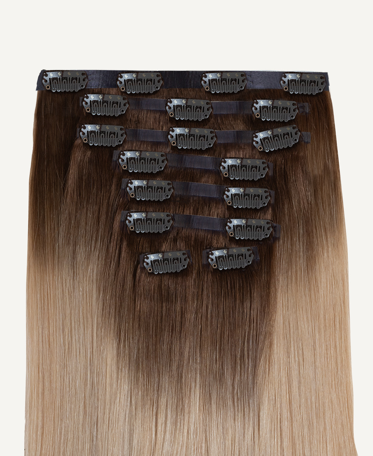 invisible clip-in hair extensions dirty blonde rootmelt.