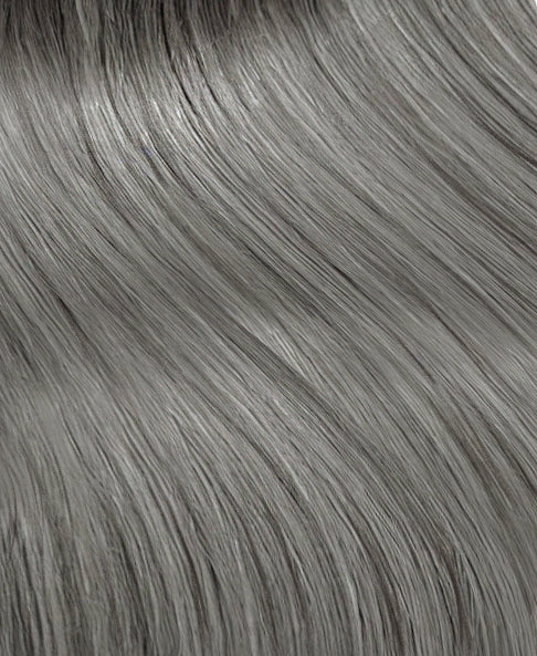 invisible clip-in hair extensions salt & pepper.