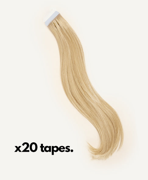 tape-in hair extensions dirty blonde.