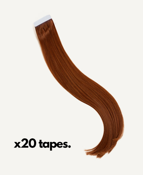 tape-in hair extensions pumpkin spice.