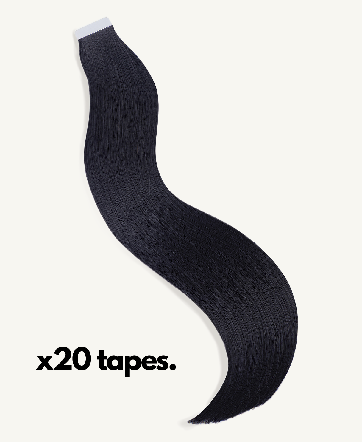 tape-in hair extensions jet black.