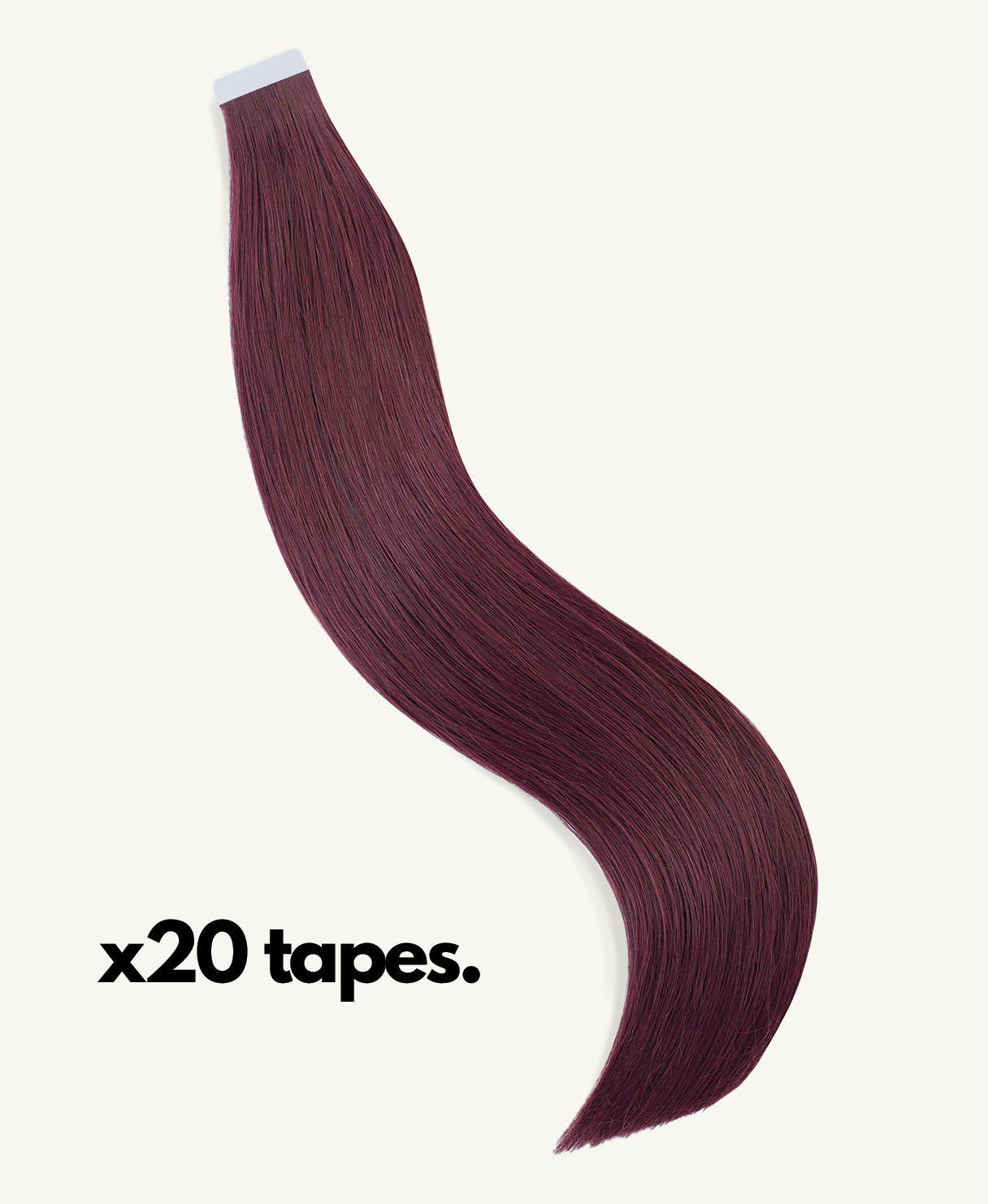 tape-in hair extensions cherry red.