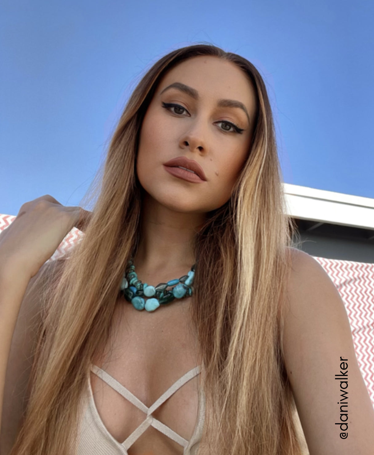 tape-in hair extensions medium blonde.