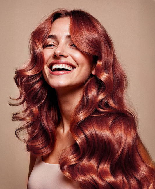 tape-in hair extensions copper.