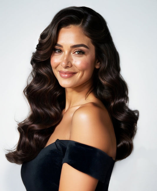 tape-in hair extensions chocolate brown.