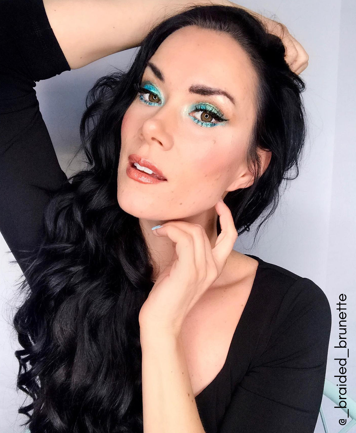 curly tape-in hair extensions jet black.