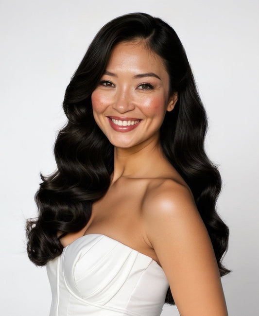 tape-in hair extensions dark brown.