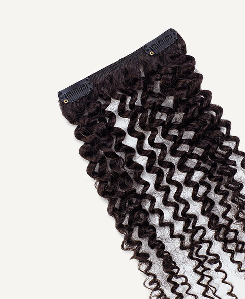 clip-in hair extensions 4A #1b Natural Black