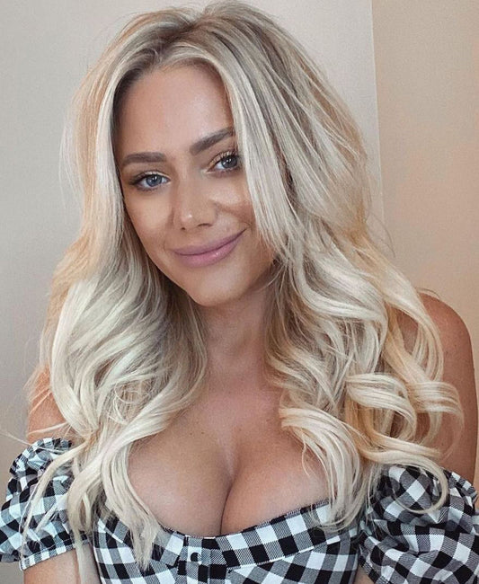 clip-in volumizer platinum blonde.