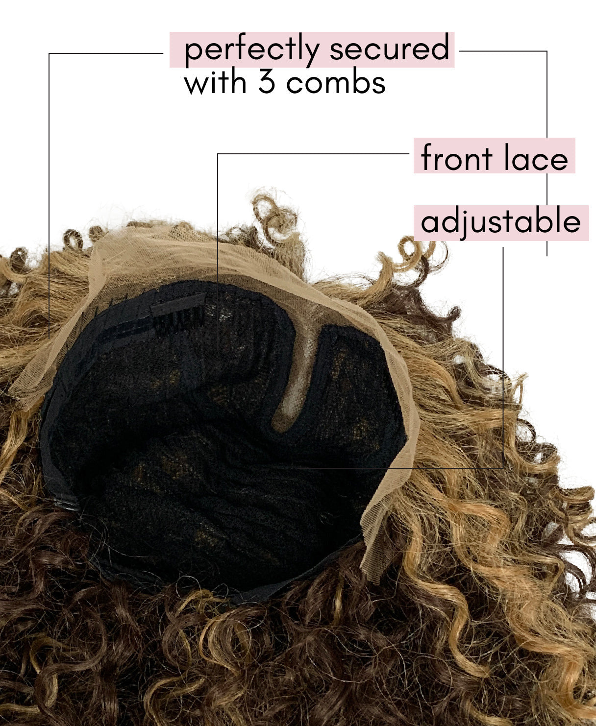 vegan fiber curly balayage - wig 16".